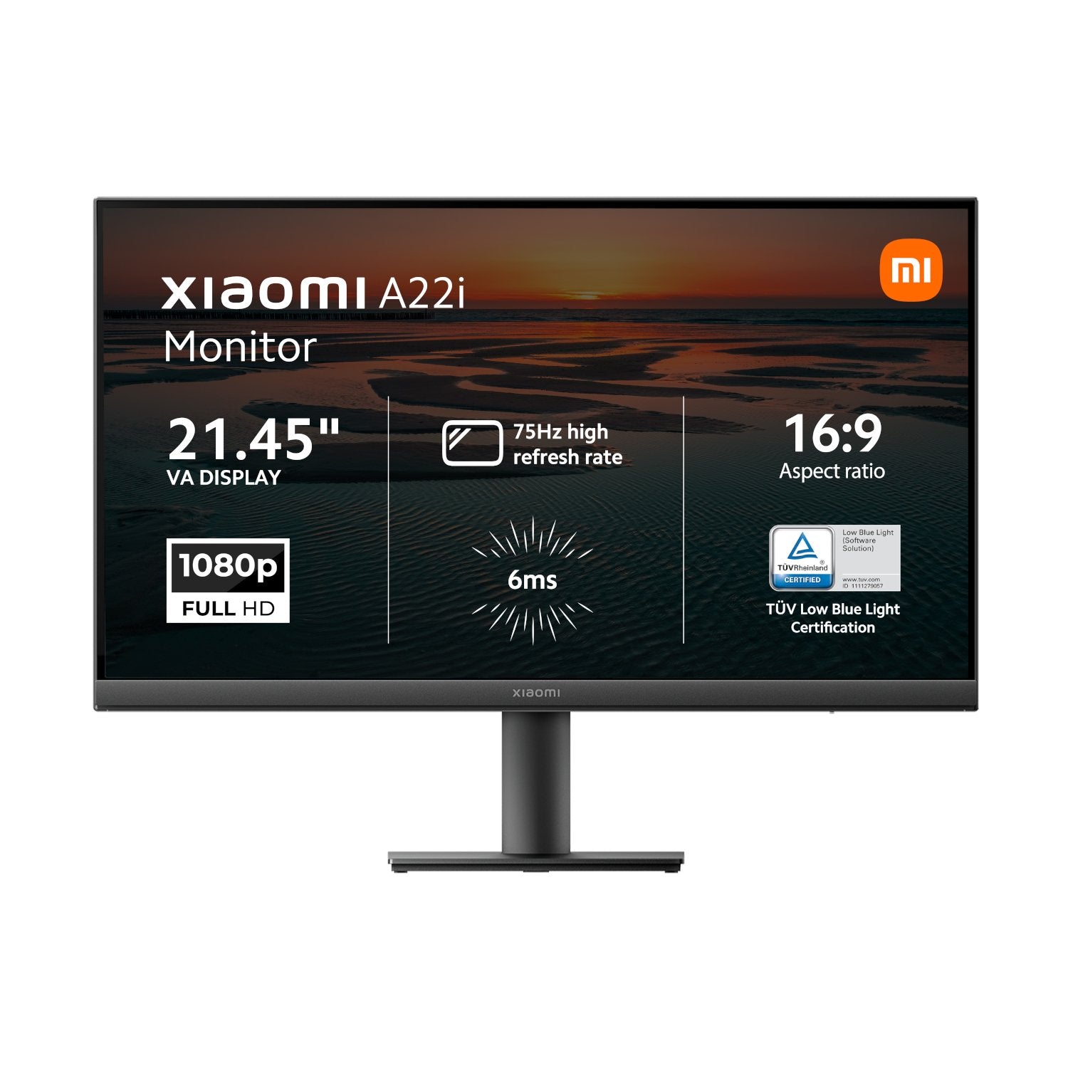 Xiaomi A22i 22" Full HD 1080p VA Monitor (75Hz, 6ms, 16_9, HDMI/DP, Flicker-Free, and VESA Mount)