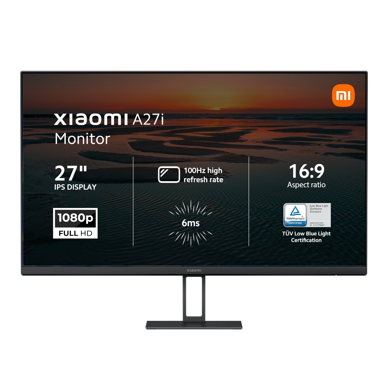 Xiaomi A27i 27" Full HD 1080p IPS Monitor (100Hz, 6ms, 16_9, HDMI/DP, Flicker-Free, and VESA Mount)