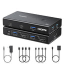 UGreen 2-In-1 HDMI KVM Switch 4 USB Ports 4K@60Hz–Black-0