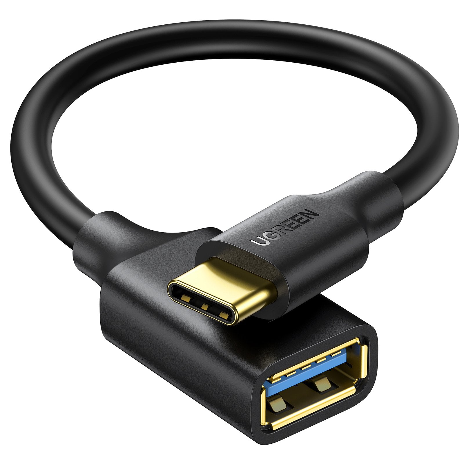 UGreen Type-C to USB-A Adapter (Male to Female, 15cm)– Black