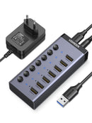 UGreen 7 in 1 USB 3.0 Hub-Grey-0