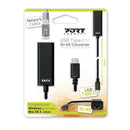 Port USB Type-C to RJ45 5Gbps 30cm Adapter - Black-0