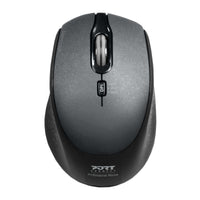 Port Connect Silent 1600DPI 3 Button Wireless Mouse - Black