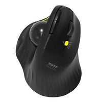 Port Connect Bluetooth + Wireless Rechargeable Ergonomic Trackball Mouse-0