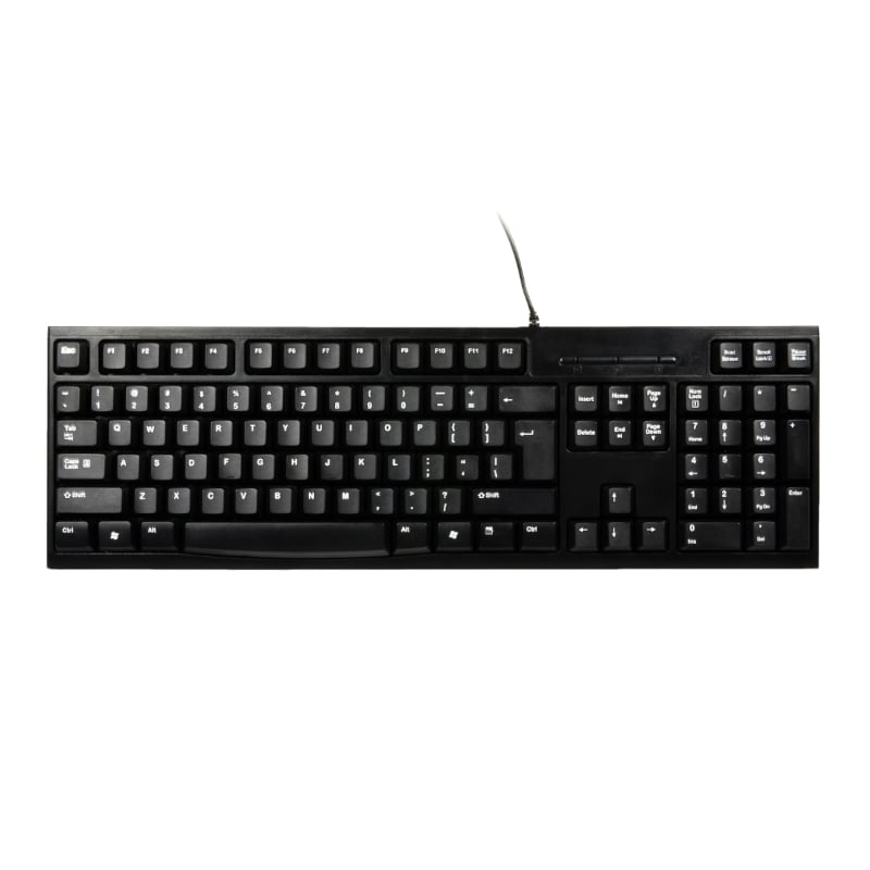 Port Connect Office Budget Wired Keyboard-Black-0