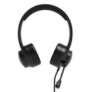 Port Connect USB Headset 1.8m Cable with Mic and Padded/Soft Cushions Black-0