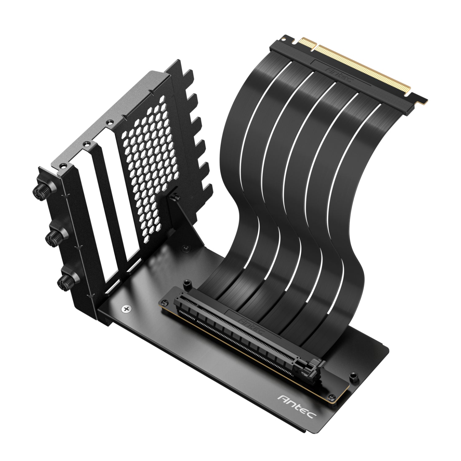 Antec PCI-E 4.0 Riser Cable Vertical Bracket Kit (200mm) - Black-0