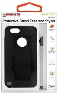 Promate Black Portfolio iPhone 5 Protective Stand