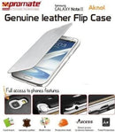 Promate White Aknol Elegant Book Style Leather