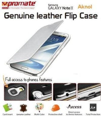 Promate White Aknol Elegant Book Style Leather