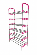 Nordic Wind Pink 6 Tier 18 Shoe Steel Rack