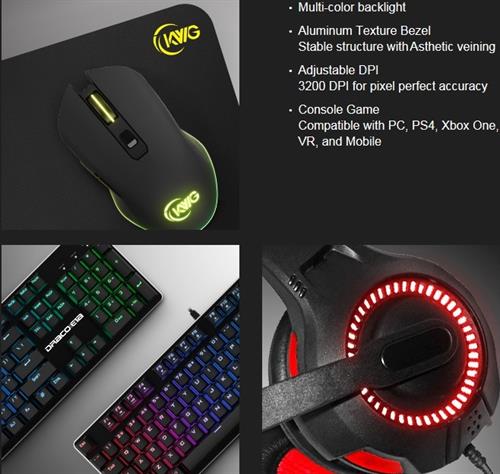 KWG Draco E1A 4 in 1 RGB Multi Colour Backlit