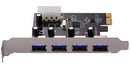 UniQue PCI-e x1 to 4x USB 3.0 Ports Card