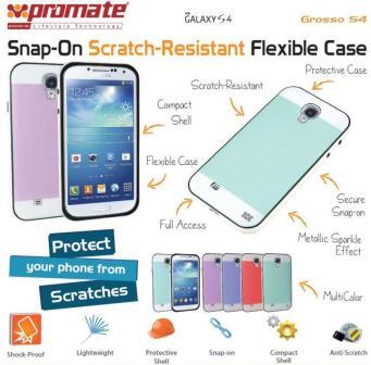 Promate Red  Grosso S4 Scratch Resistant Flexible