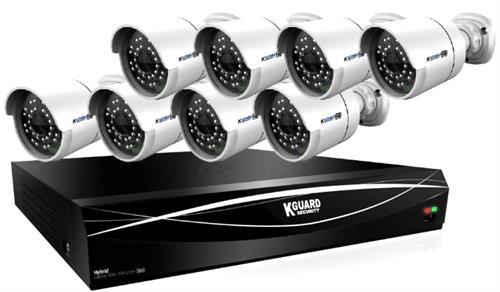 KGuard 16 Channel HD Series With 8 Cameras Combo
