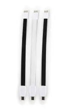 Whizzy Black and White Designer 3 Pack Micro USB