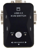 UniQue KVM 2 Port VGA USB 2.0 Manual Switch