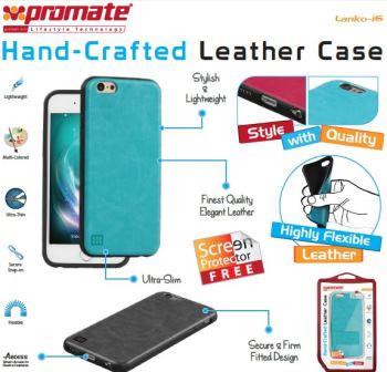 Promate Pink Lanko i6 Leather Flexible SnapOn
