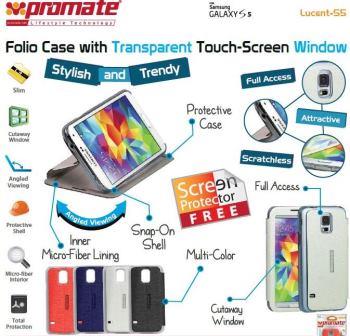 Promate Dark Blue Lucent S5 Bookcover with