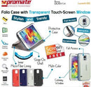 Promate Red Lucent S5 Bookcover with Touch Screen