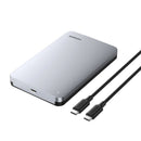UGreen CM300 2.5 inch USB Type-C Hard Drive Enclosure - Silver-0