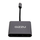 Gizzu 4-in-1 Type-C to Dual HDMI Hub-0