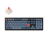Keychron V6 Max QMK/VIA RED Wireless Custom Mechanical Keyboard | RED Switch - Black-0