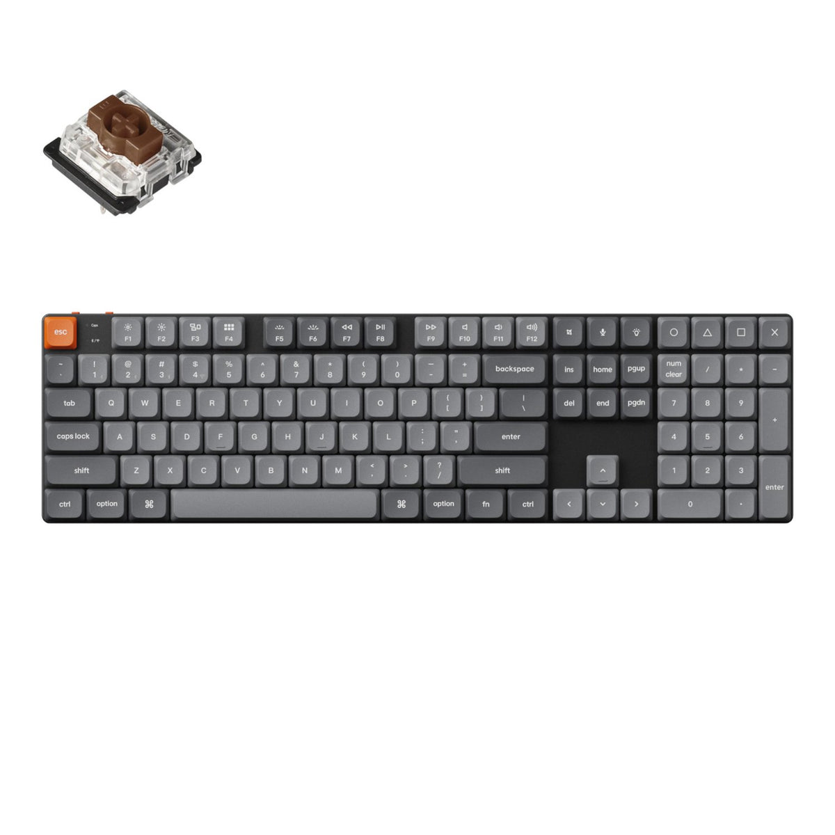 Keychron K5 Max QMK/VIA Full-sized Wireless Custom Mechanical Keyboard | BROWN Switches-0