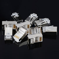 UGreen NW111 RJ45 Cat6 Ethernet Network Head 100 Pack - Silver/Transparent
