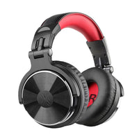 Oneodio Pro 10 Professional Wired Over Ear DJ and Studio Monitoring Headphones - Red/Black-0