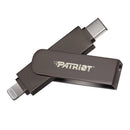 Patriot iLuxe Stick C 256GB USB 3.2 GEN 1 Type C + Lightning Flash Drive - Black-0