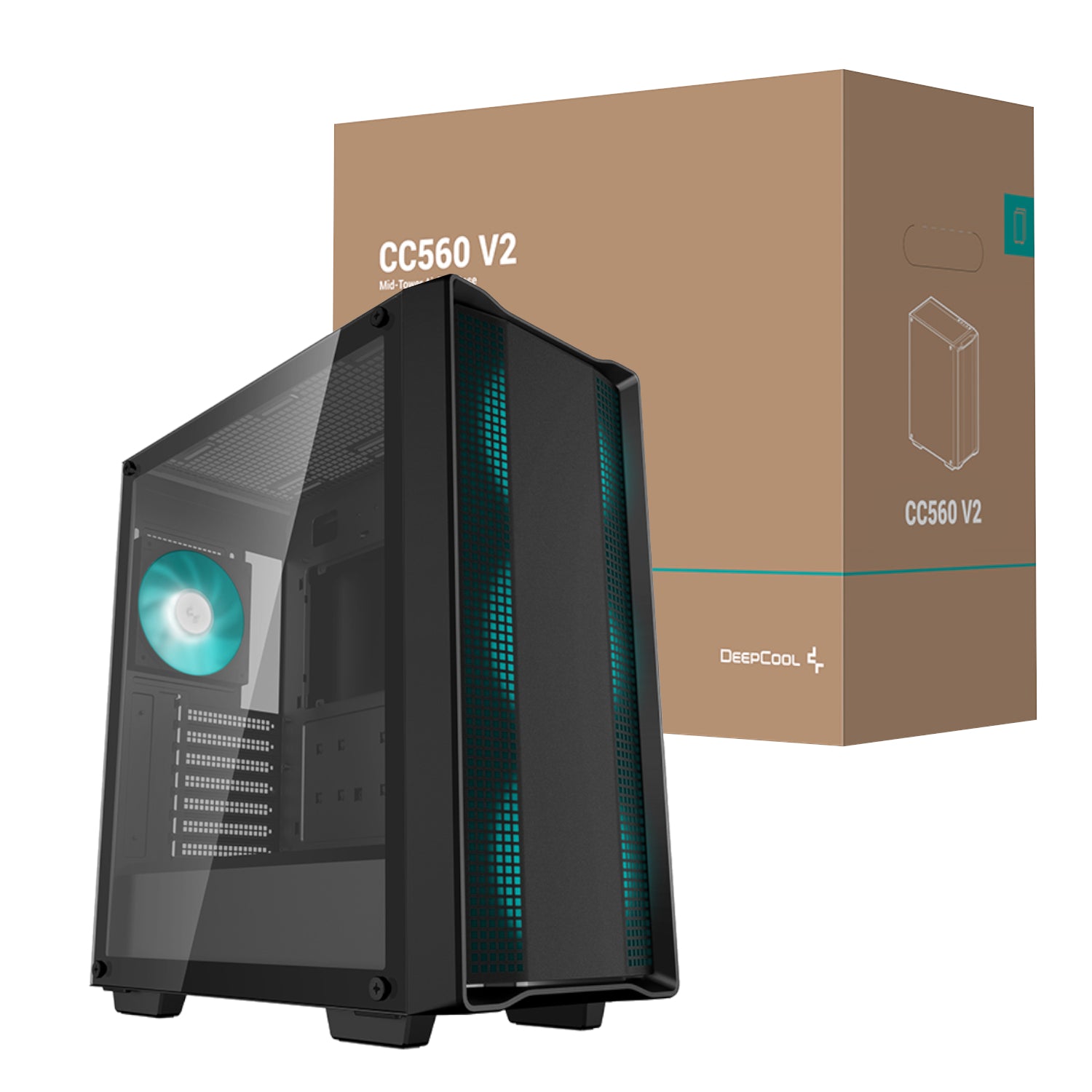 DeepCool CG560 V2 ATX Gaming Chassis – Black