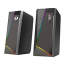 REDRAGON 2.0 Satellite Speaker ANVIL 2 x 3W RGB USB|Aux Gaming Speaker - Black-0