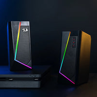 REDRAGON 2.0 Satellite Speaker ANVIL 2 x 3W RGB USB|Aux Gaming Speaker - Black