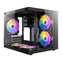 Antec VCX20M RGB Elite Micro-ATX | ITX Mini-Tower Gaming Chassis - Black-0